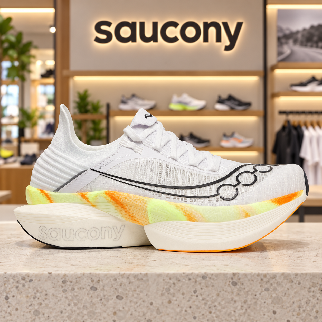 써코니 엔돌핀 엘리트 2 남녀공용 카본 러닝화 화이트 필 S30994-130