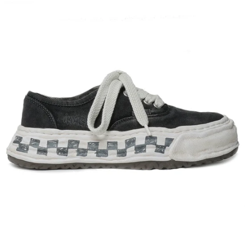 미하라 야스히로 베이커 26 그래피티 솔 Maison MIHARA YASUHIRO Graffiti Sole Canvas Low-top Sneaker BLACKA17FW709